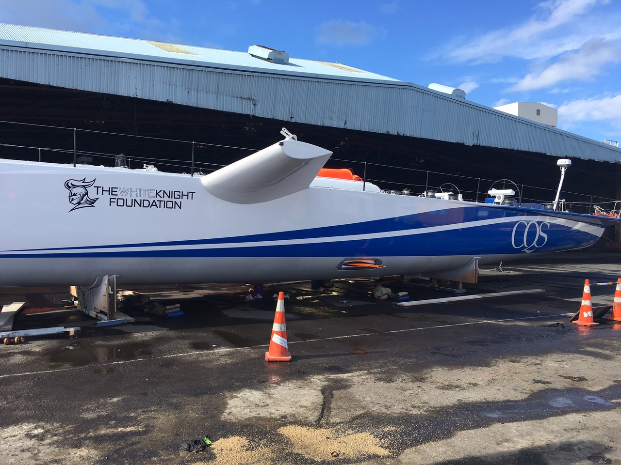CQS in situ at Tauranga. Wings protruding.
