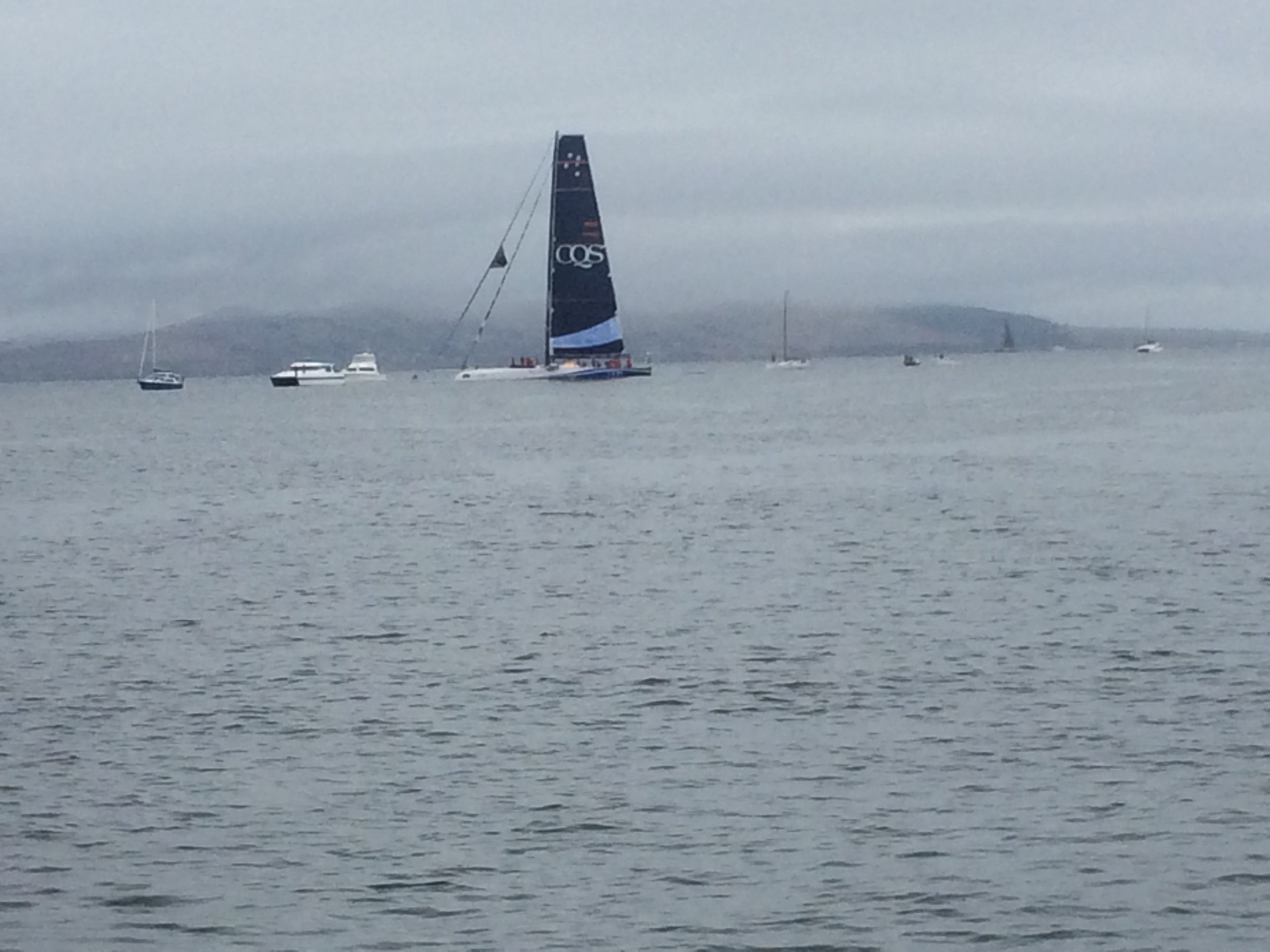 Crossing the finish line, Rolex Sydney to Hobart 2016