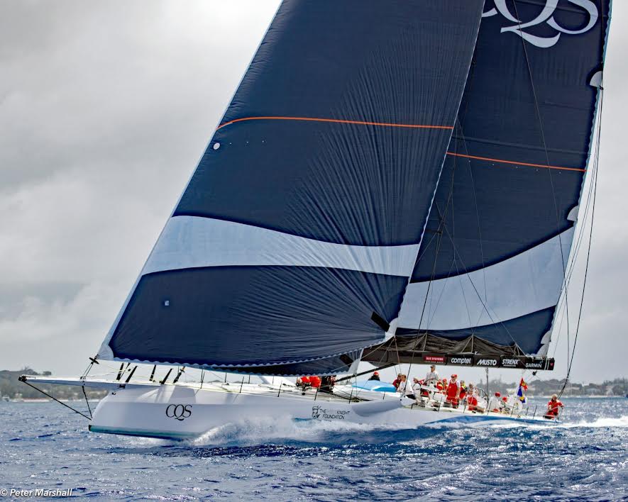 CQS breaking the Mount Gay Round Barbados Race record