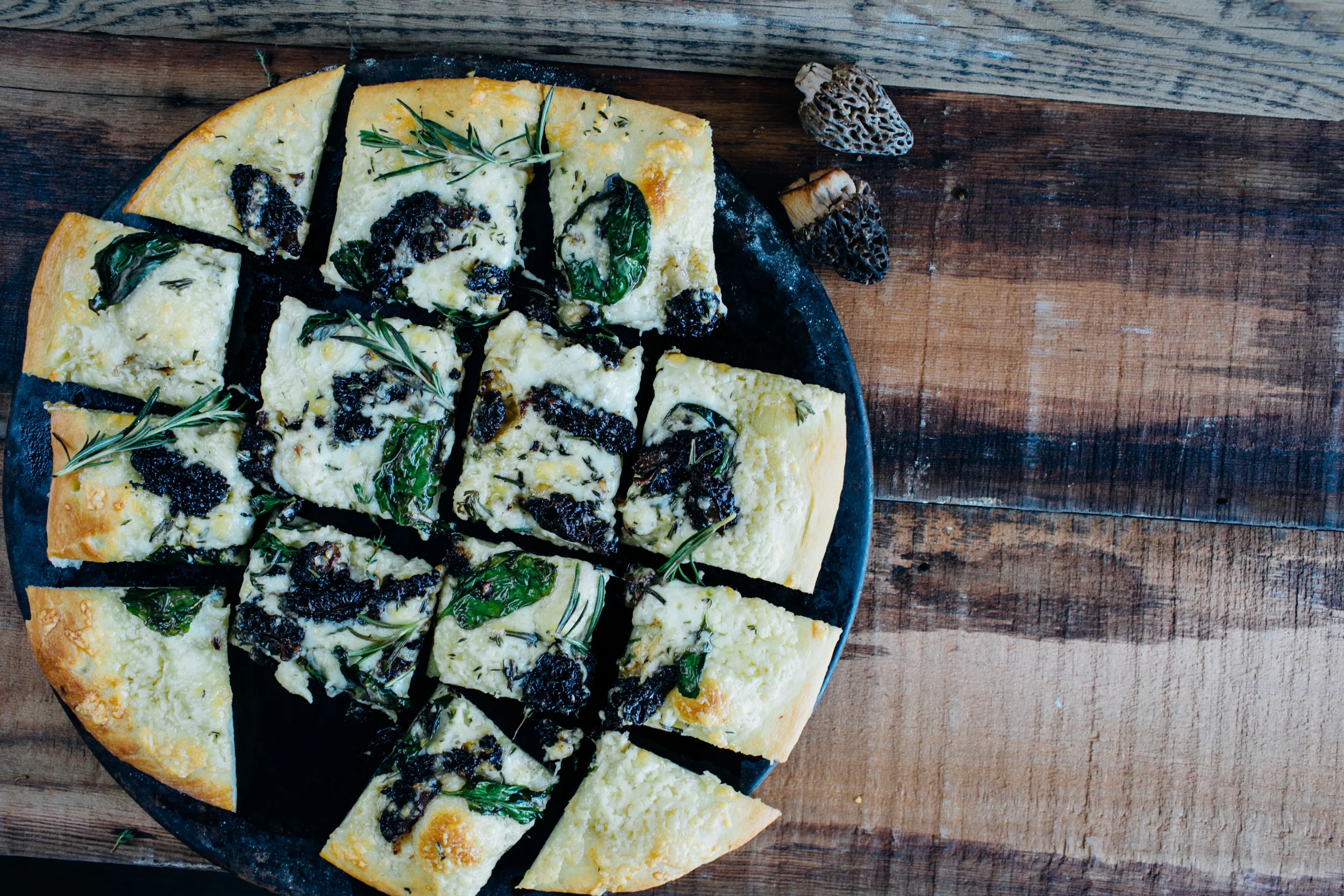 Morel, Fontina & Havarti Pizza