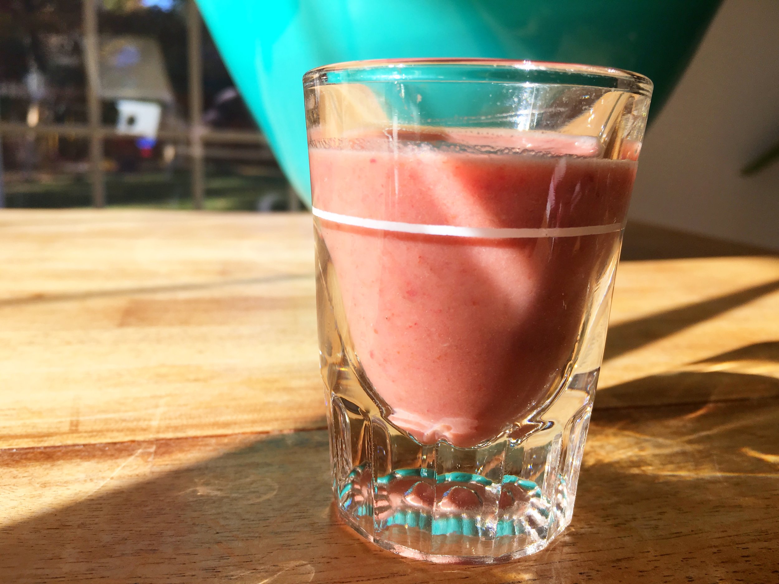 Raw liver shot
