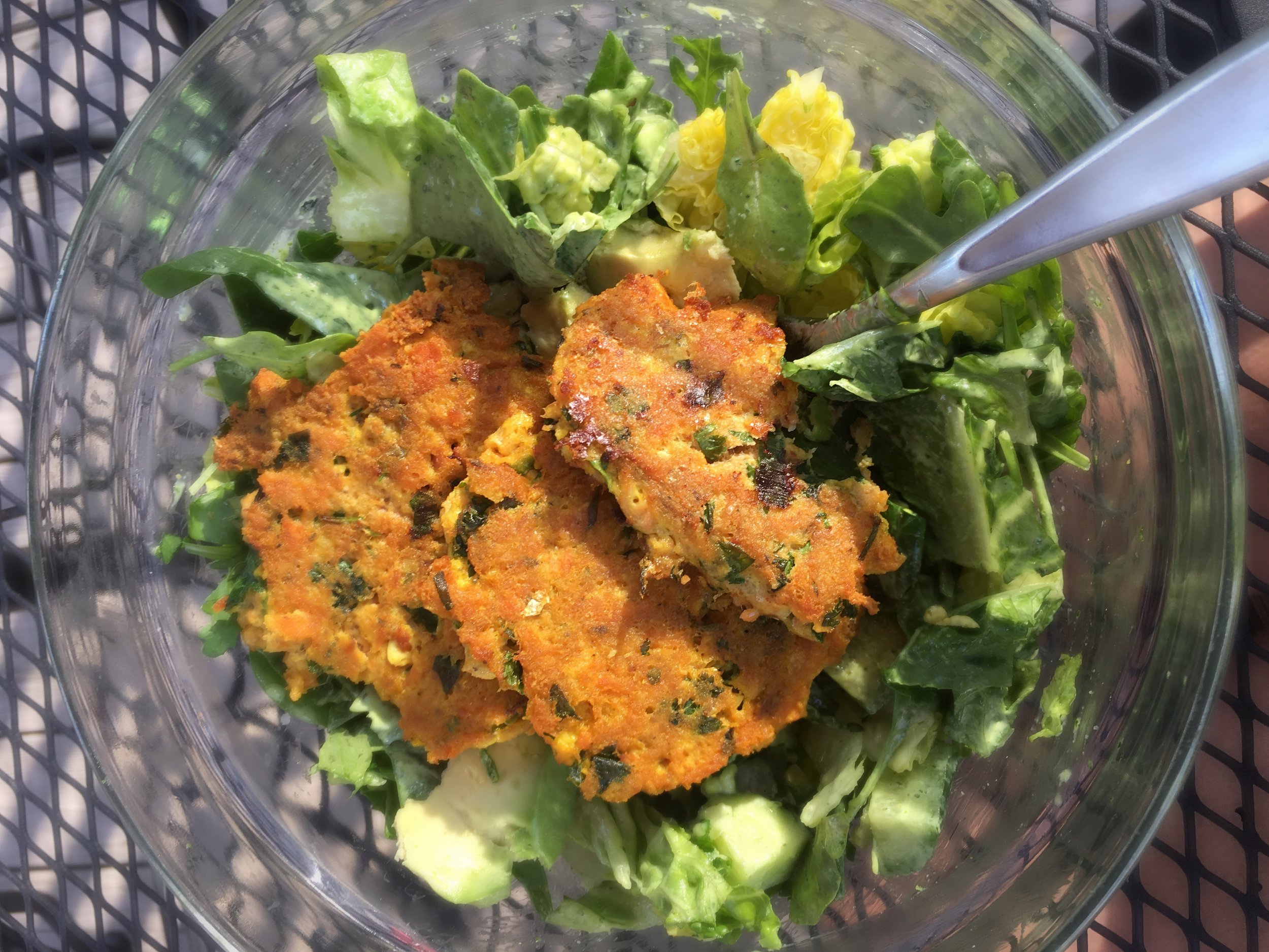 This dressing is great with my Crispy Salmon Cakes.
