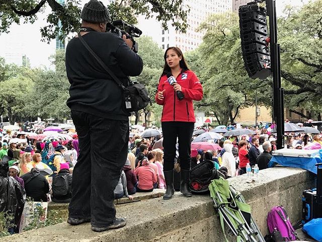 Our very own Rose-Ann Aragon covered the Women&rsquo;s March in Houston on Saturday! #womensmarch