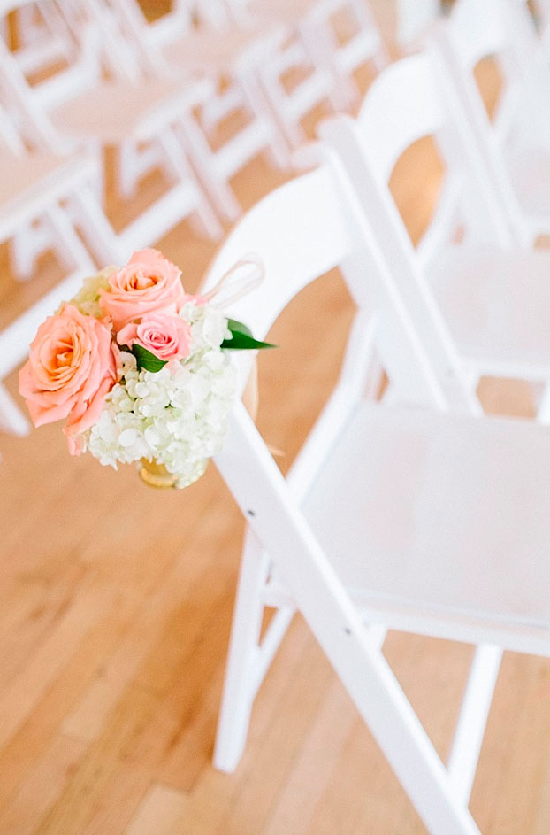 Here is the finished product. This design contains beautiful Fado roses, Ilse rose sprays and lush premium white hydrangea. Photo Courtesy of Chelsea Anderson Photography