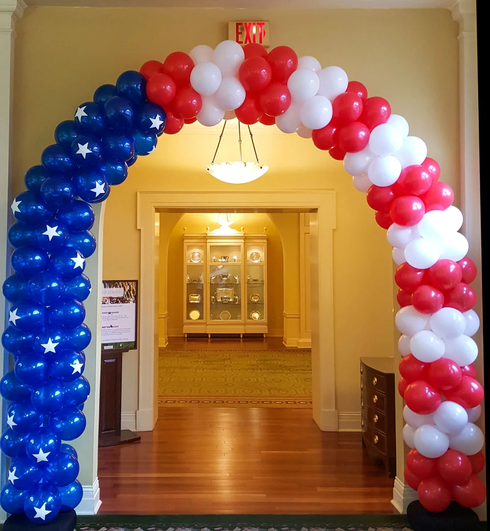 Flag Themed Balloon Arch