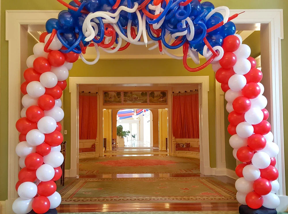 Fun Fireworks Themed Balloon Arch