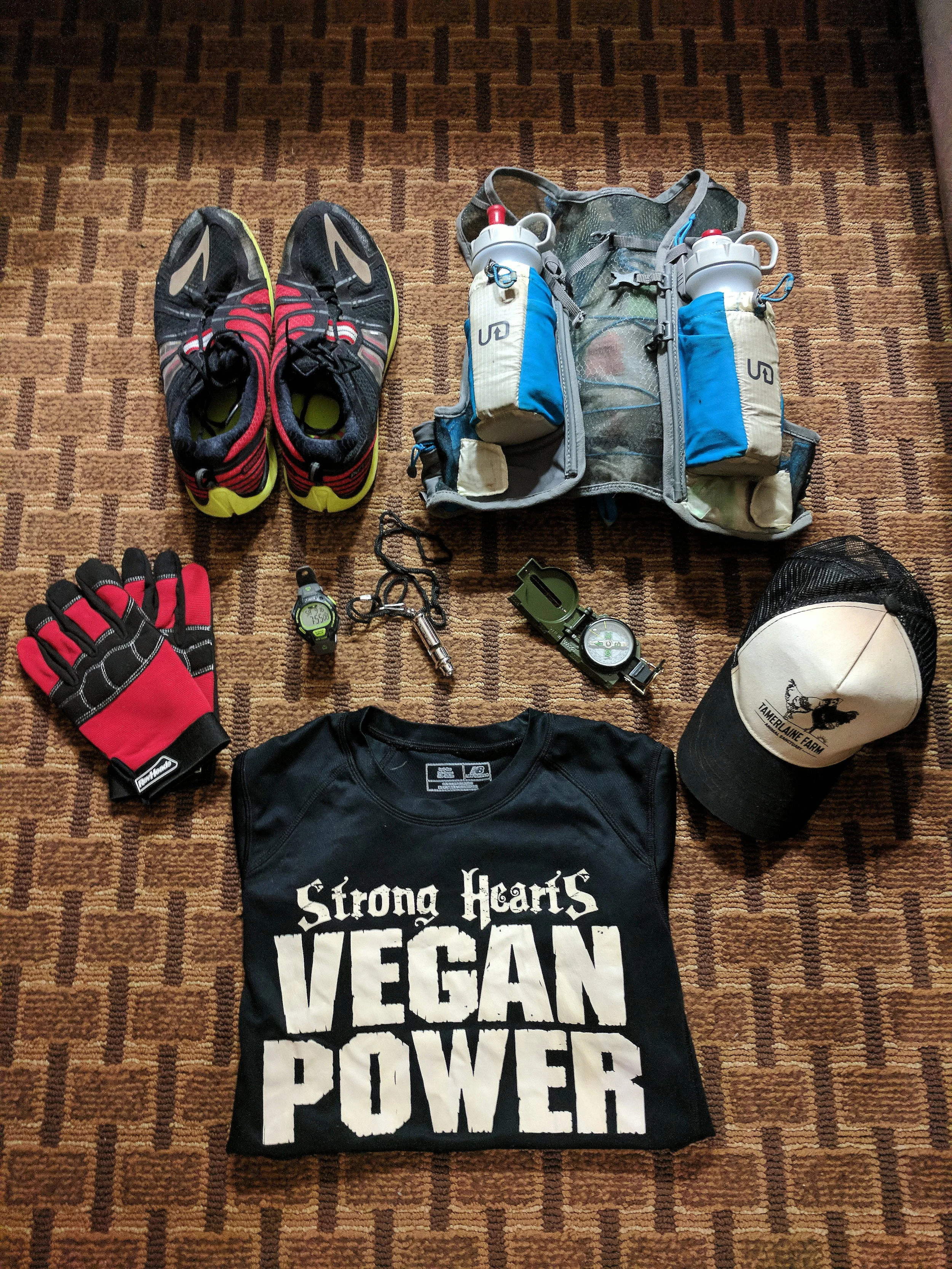 Mechanic's gloves in my gear thanks to a suggestion by the great Jenny Baker