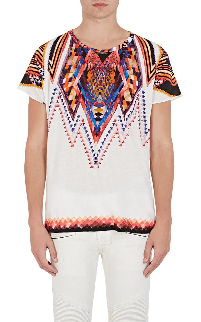 BALMAIN Folkloric-Print T-Shirt $600.jpg
