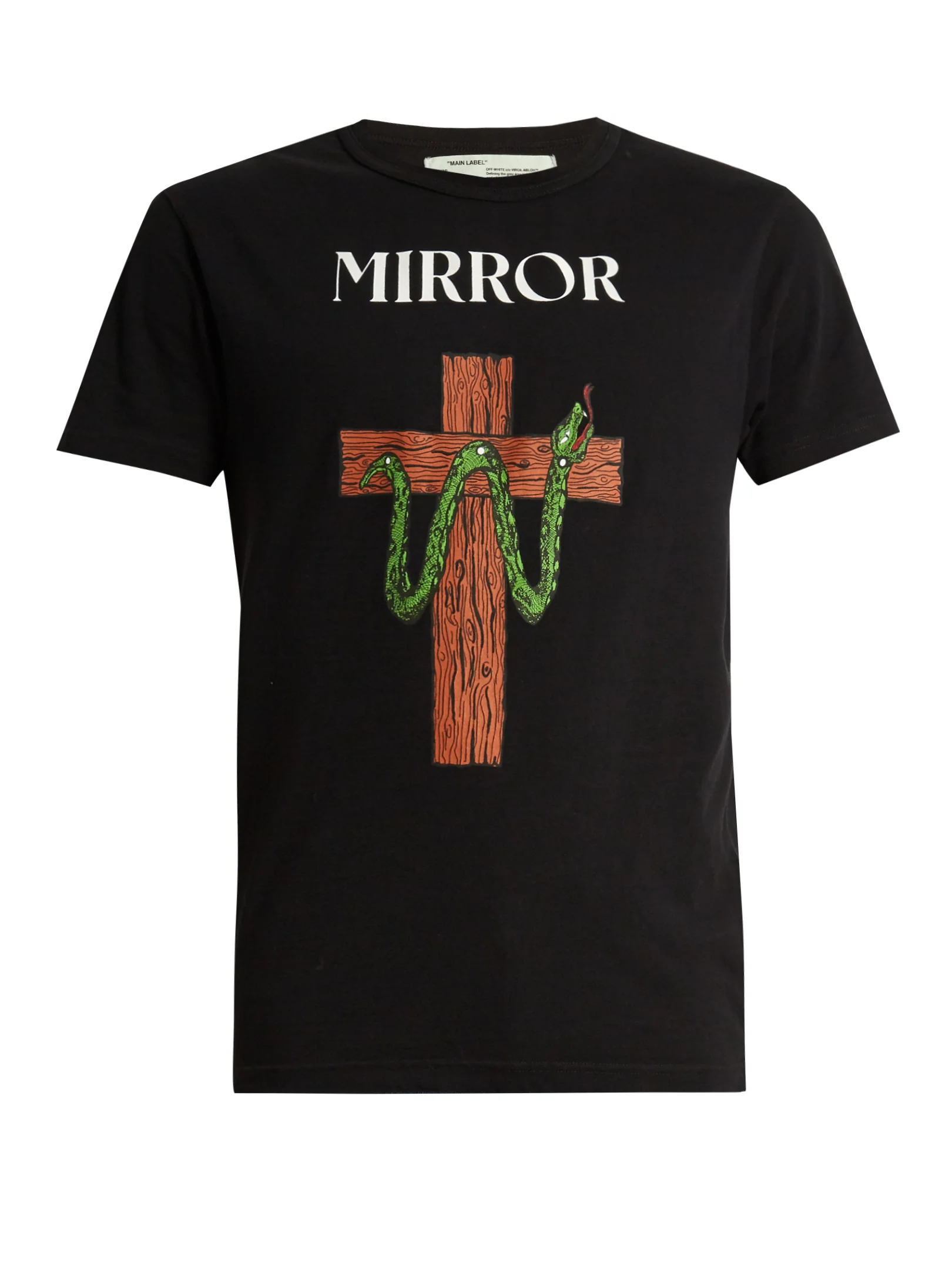 OFF-WHITE Snake and Mirror-print cotton-jersey T-shirt £193 .jpg