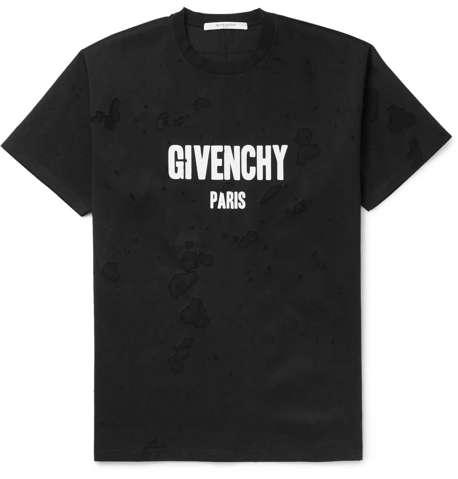 Givenchy Columbian-Fit Destroyed Logo T-Shirt, Black $745.00.jpg