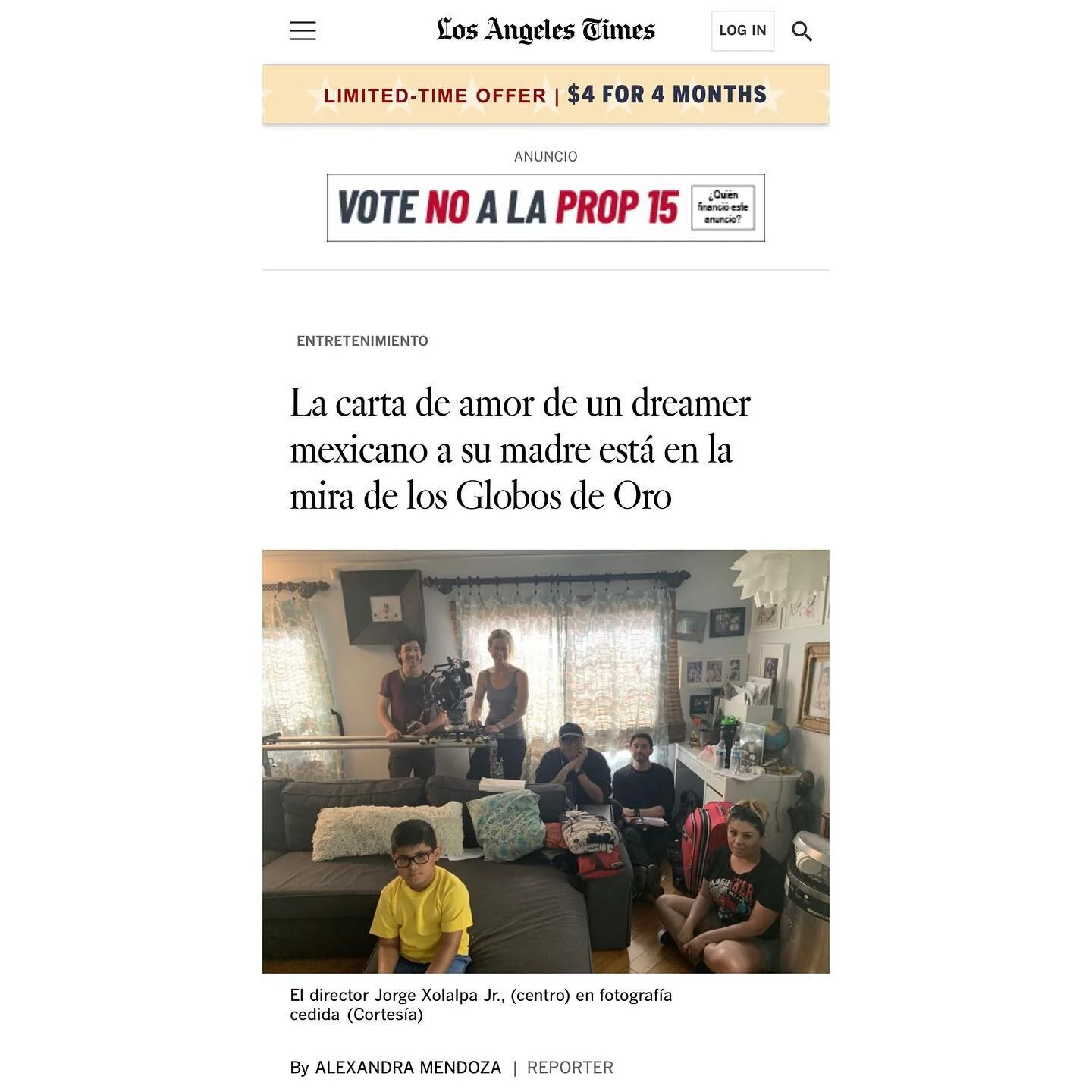 @yourironladyfilm on the @latimes 🔥🚀✨ #LatinosInHollywood