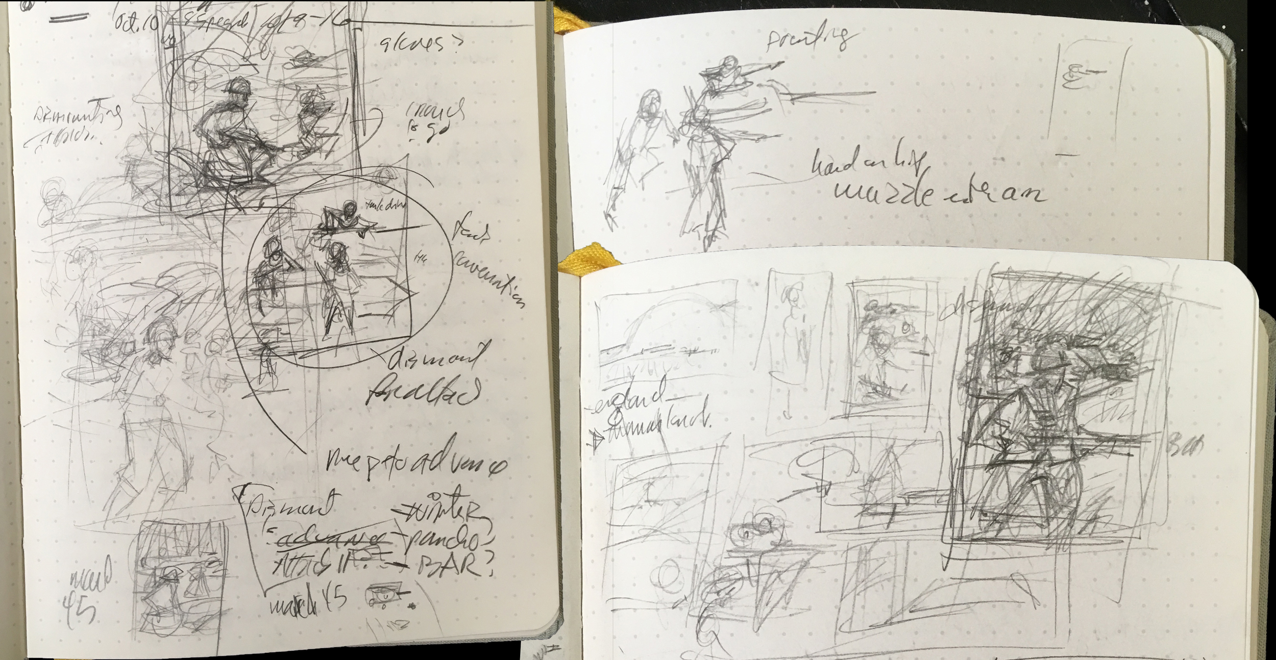 sketch pages for Victory in Europe