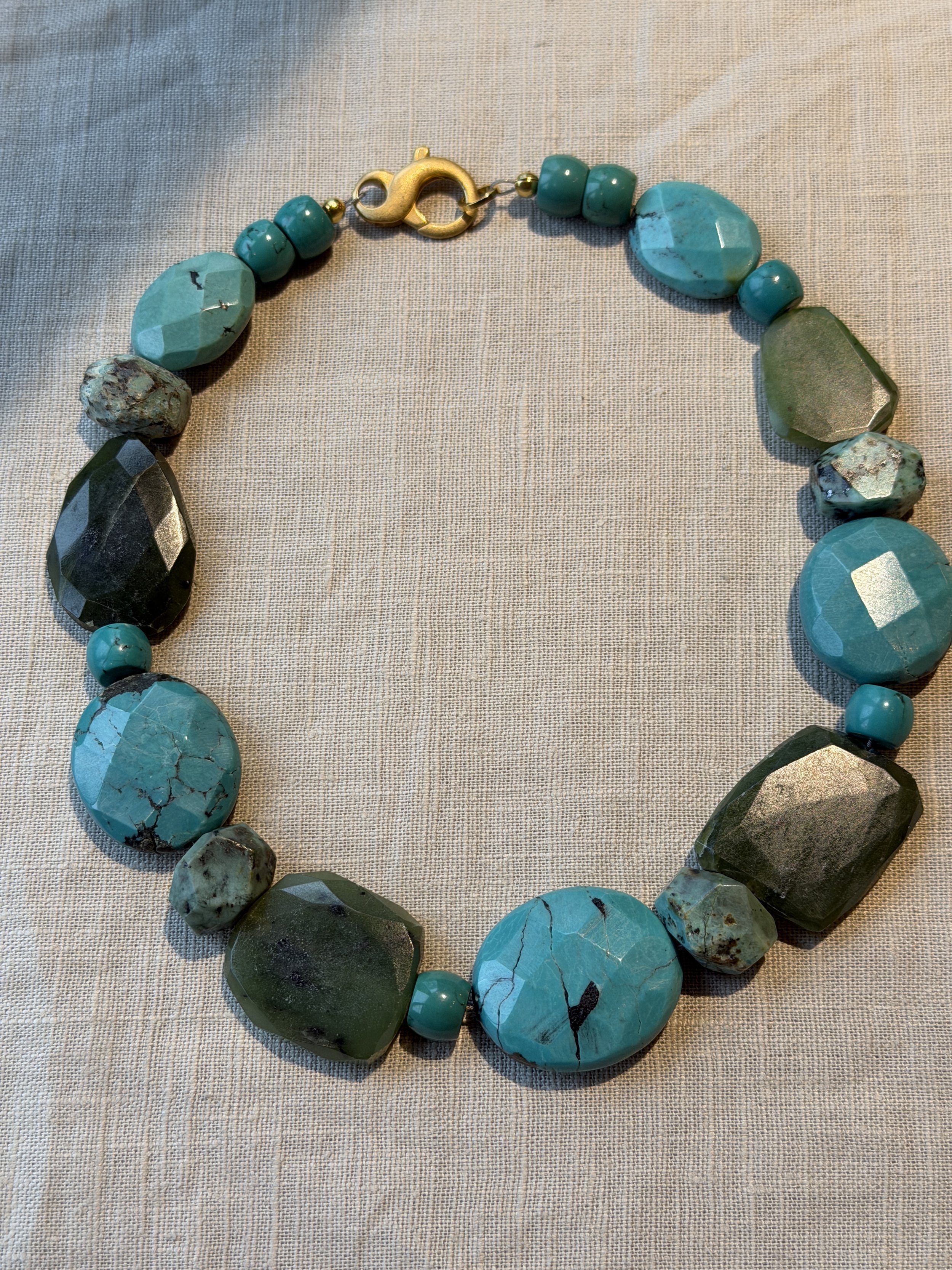 Turquoise en Agaath ketting