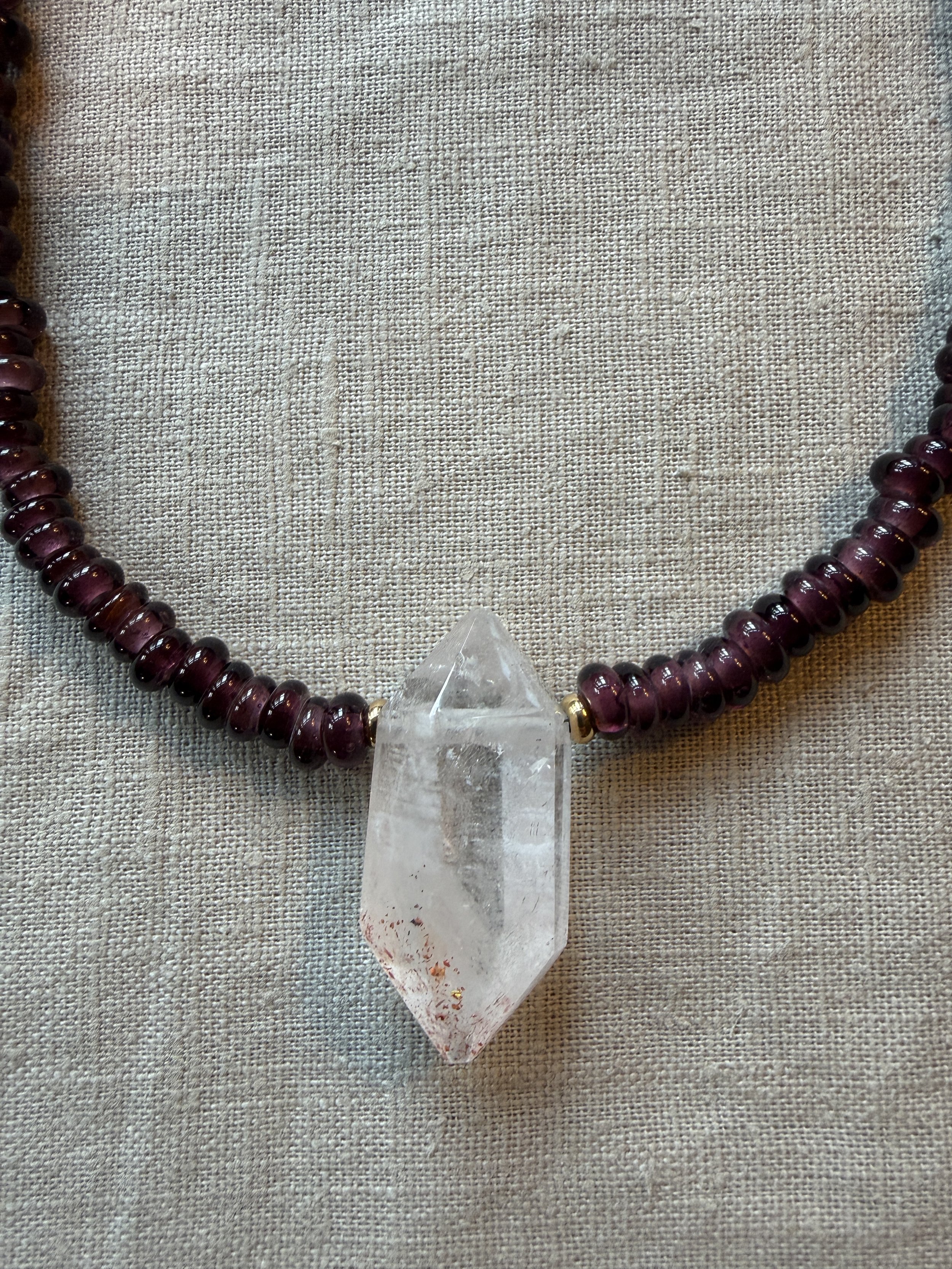 Bergkristal met glasbeads