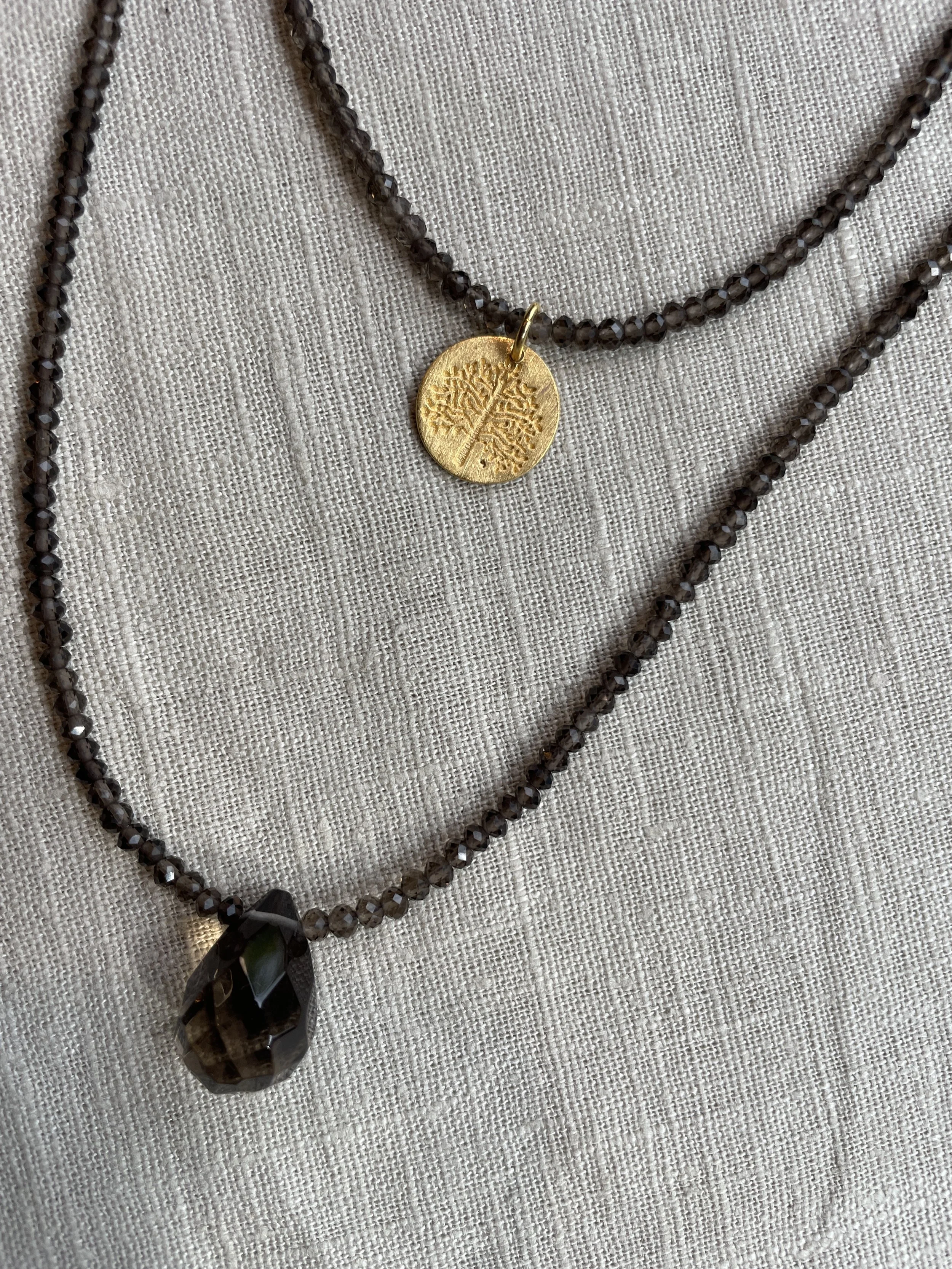 Rookkwarts dubbele ketting