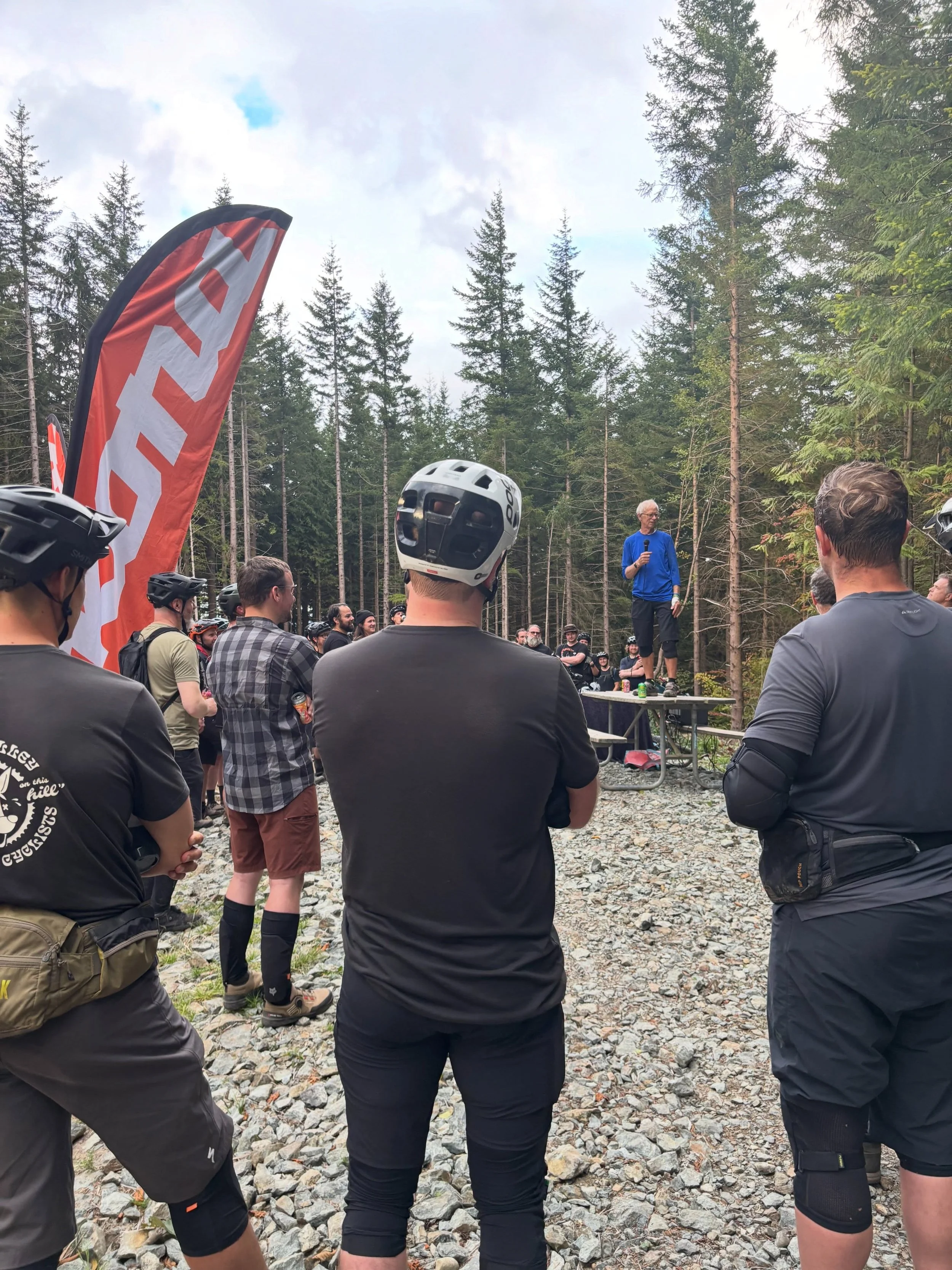 Though I&rsquo;m sad to see the top of the mountain get the ax, it&rsquo;s great to see the community that we have here in Bellingham. 

Thanks for putting on this fitting tribute @konabikes and @wmbcmtb. 

It was great to see everyone (whether pictu