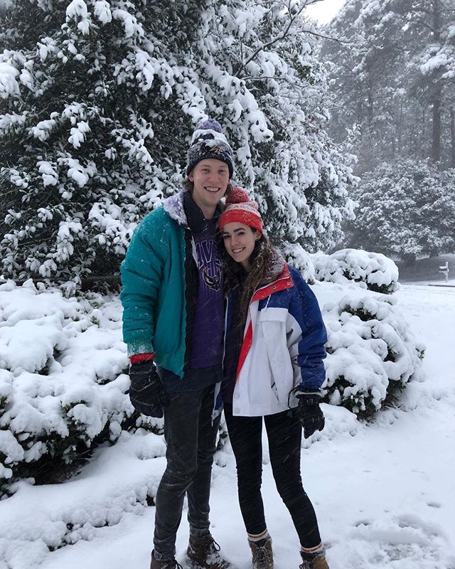 saw my first real snow and had my first snowball fight and made a snowman and went sledding. very thankful for this girl teaching a texas boy the ropes