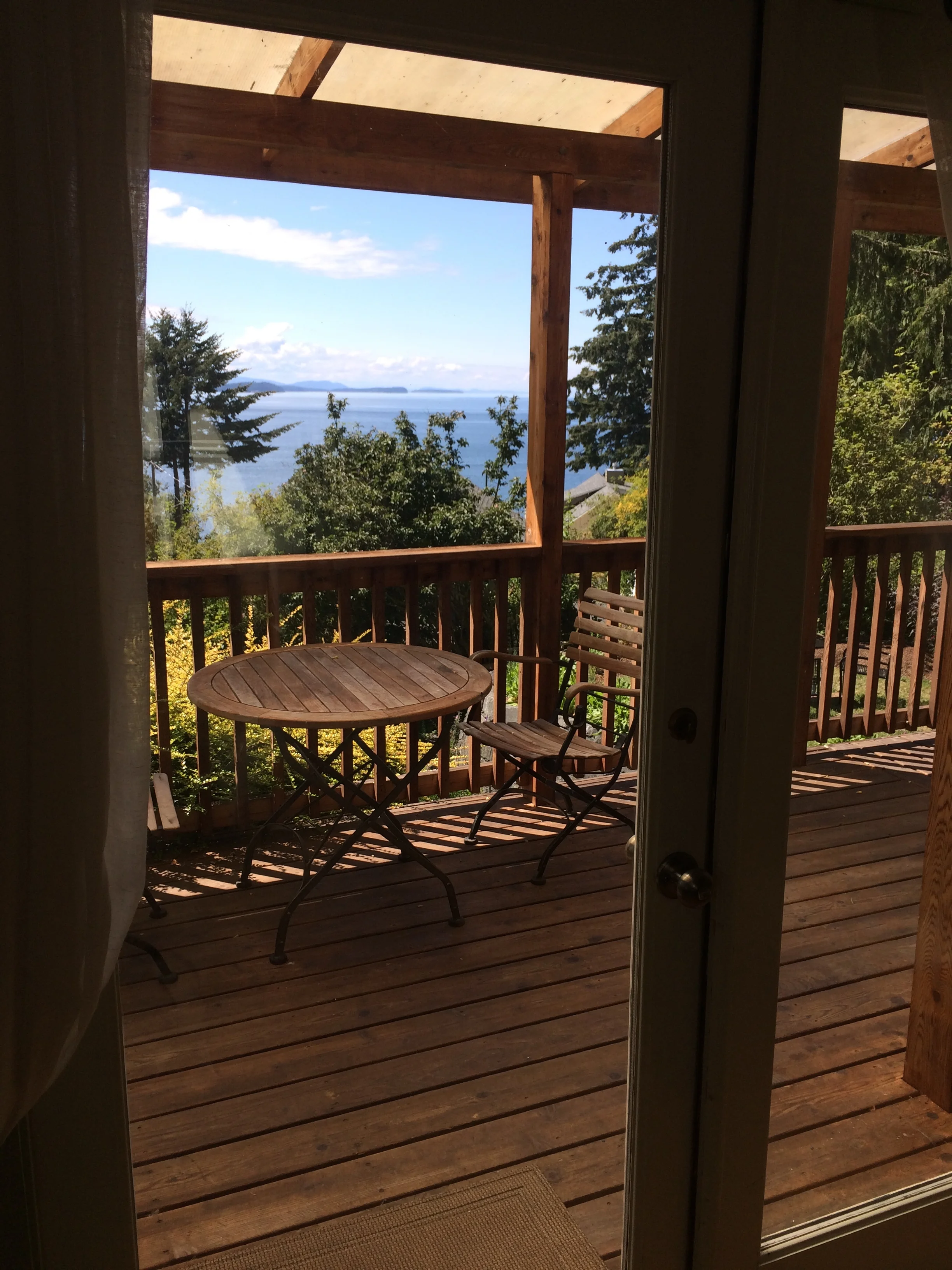 The view from the Cottage to the beach.
