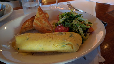 An omelete may be a simple choice, but delicious nonetheless.