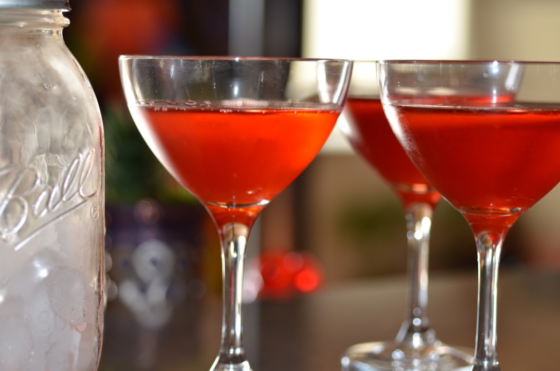 That's about 3 oz of liquid in those lovely glasses. This is an old fashioned drink, served in smaller glassware. 
