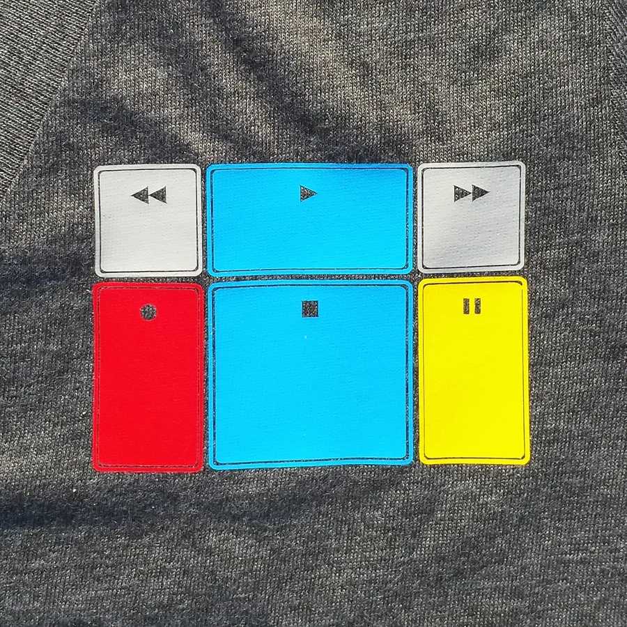 VCR Buttons - Womens V-Neck Tee