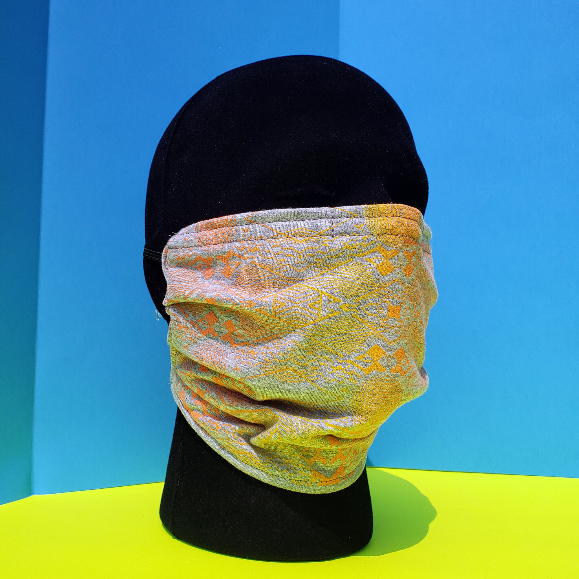 Perspective Mask - Gray/Fluorescent Orange