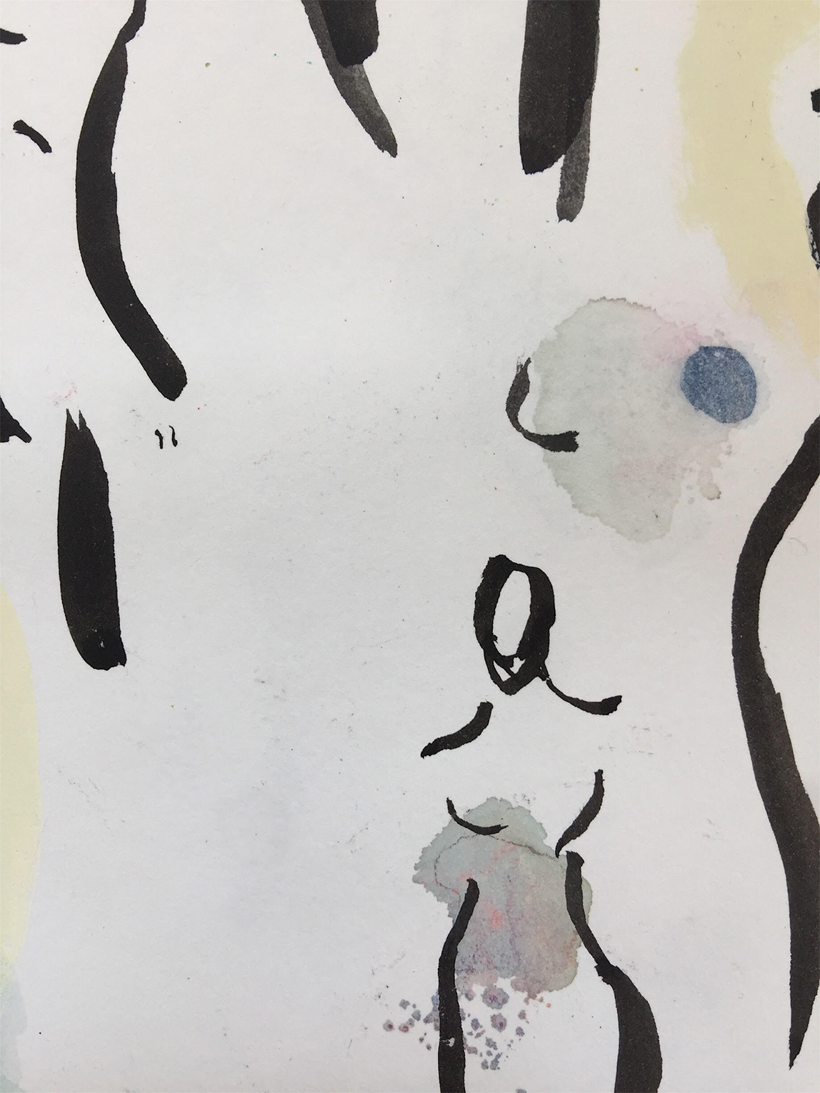   SOLD   Detail  Gesture 2  Gouache and ink on paper  9 X 11" 