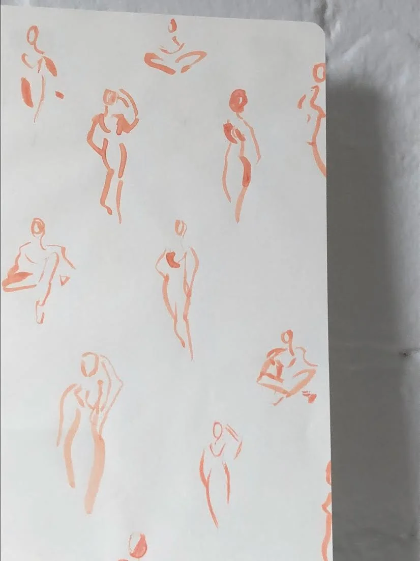 Available* 'Gesture - 'mini pink’ Gouache on paper Price: $330 *Custom Floating Wood Frame