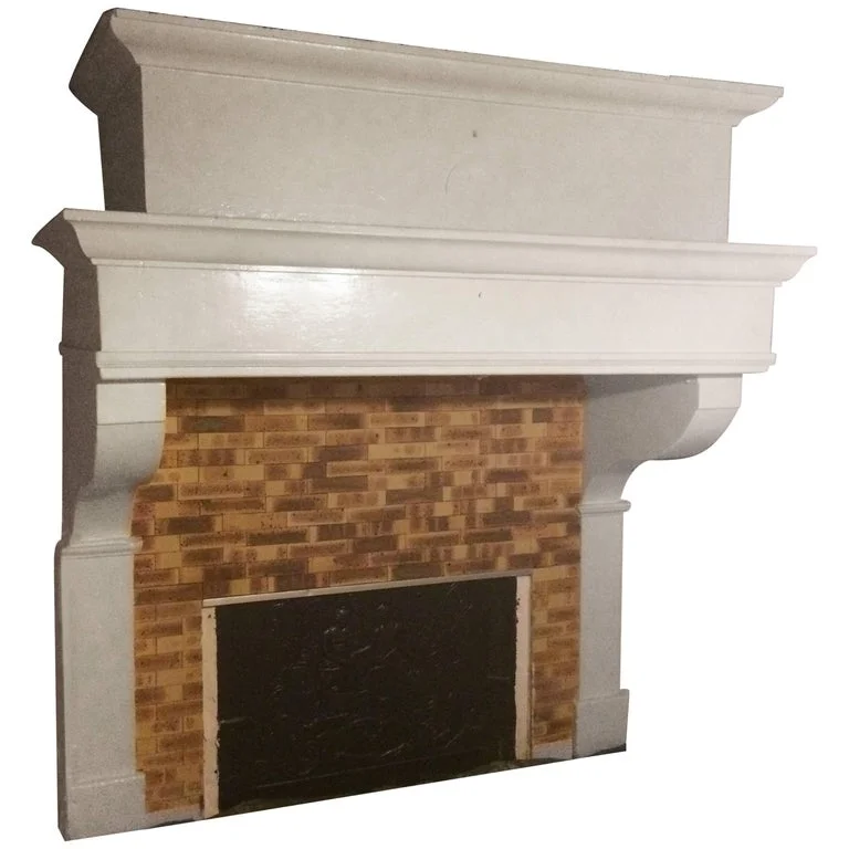 French antique fireplace with Trumeau 18th Century