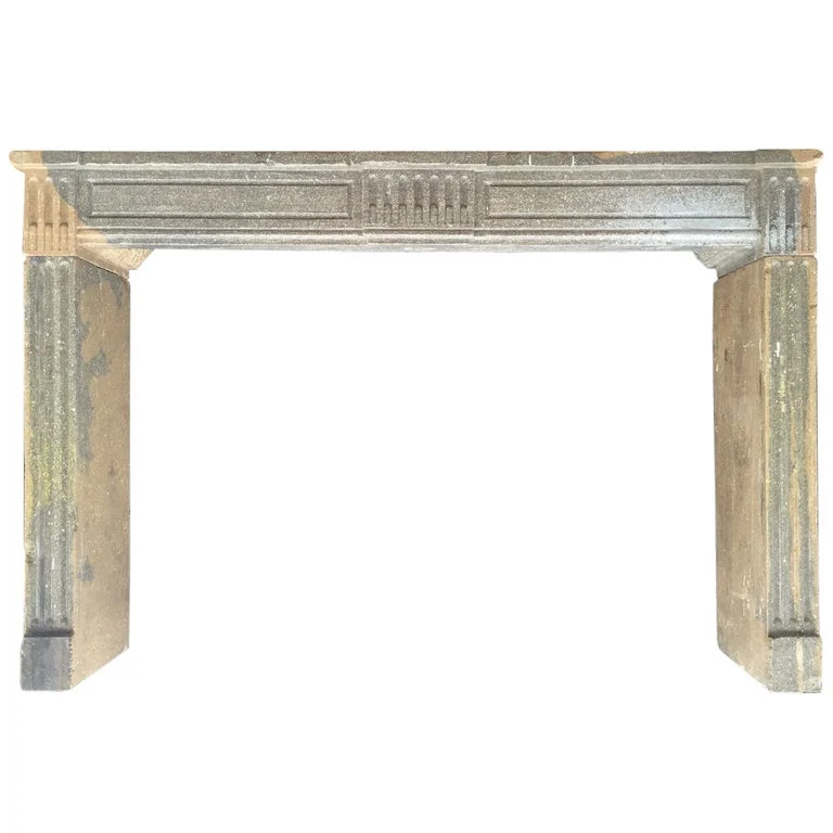 French Antique Stone Fireplace 19th Century