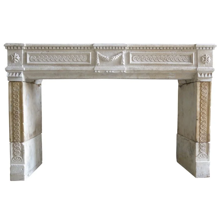 French antique fireplace Louis XVI Style 19th century France