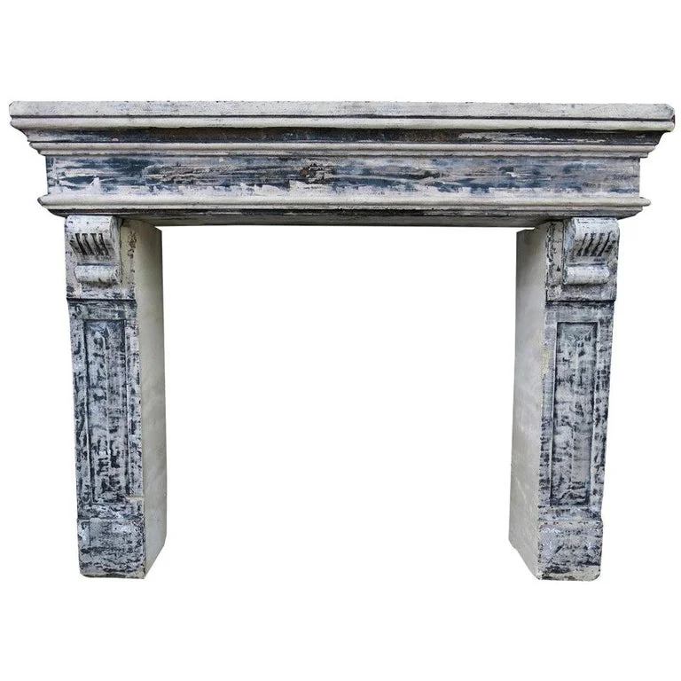 French antique Countryside Fireplace 19th century France