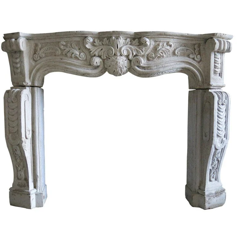 French Regency Style Fireplace, cast-stone 20th century, France