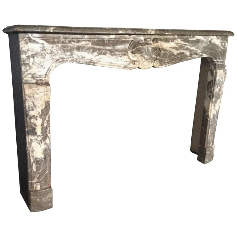 French antique marble fireplace