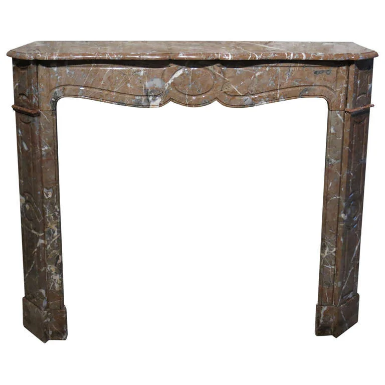French antique marble fireplace