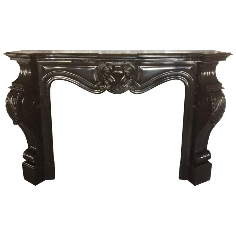 French antique marble fireplace