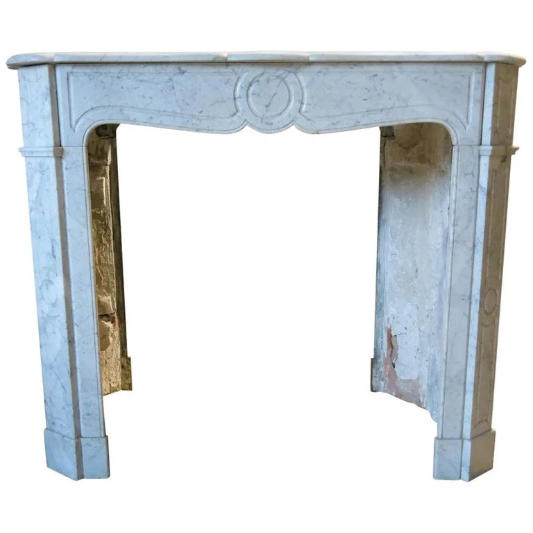 French antique marble fireplace
