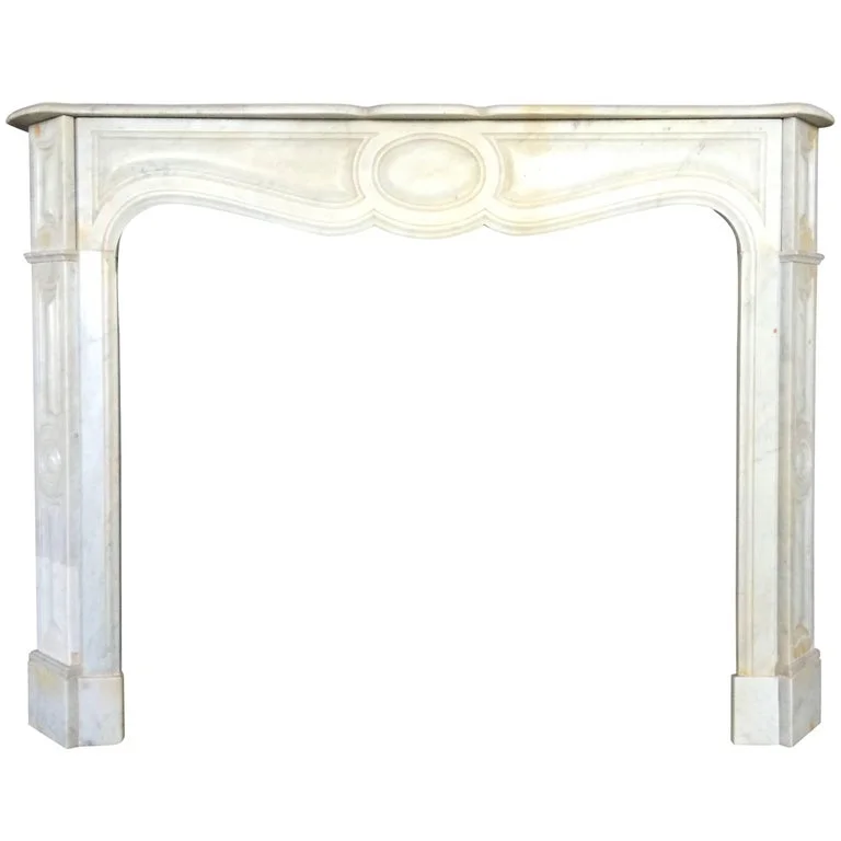 French antique marble fireplace