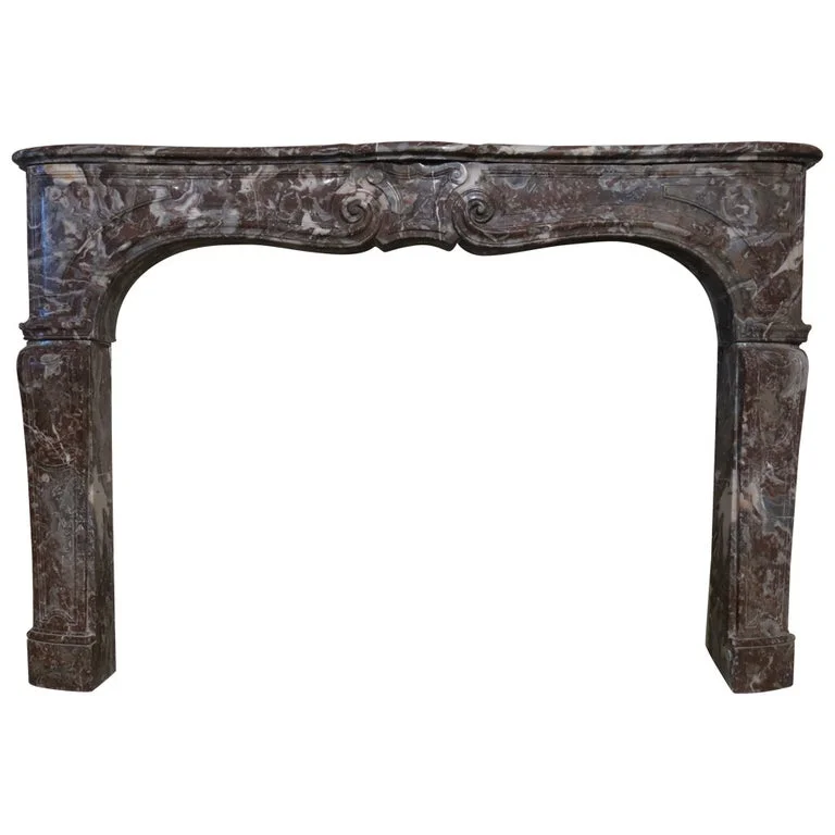 French antique marble fireplace