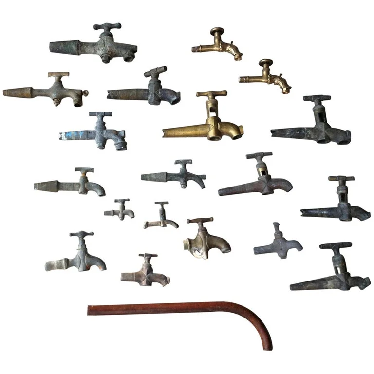 French Antique Bronze Spouts, 19th century, France