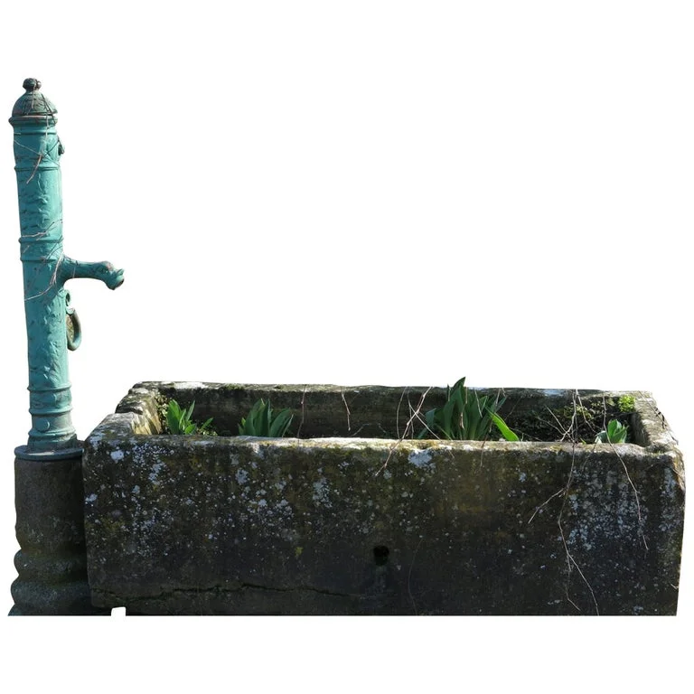 French antique countryside fountain 19th century France