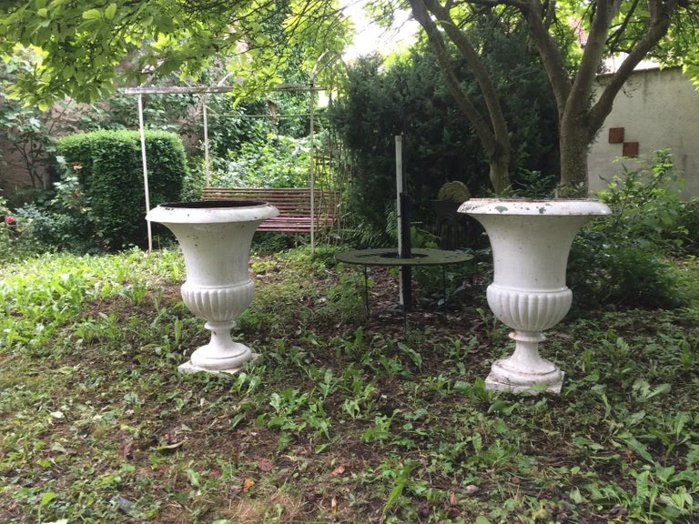 French antique medici iron vases urns 19th century France