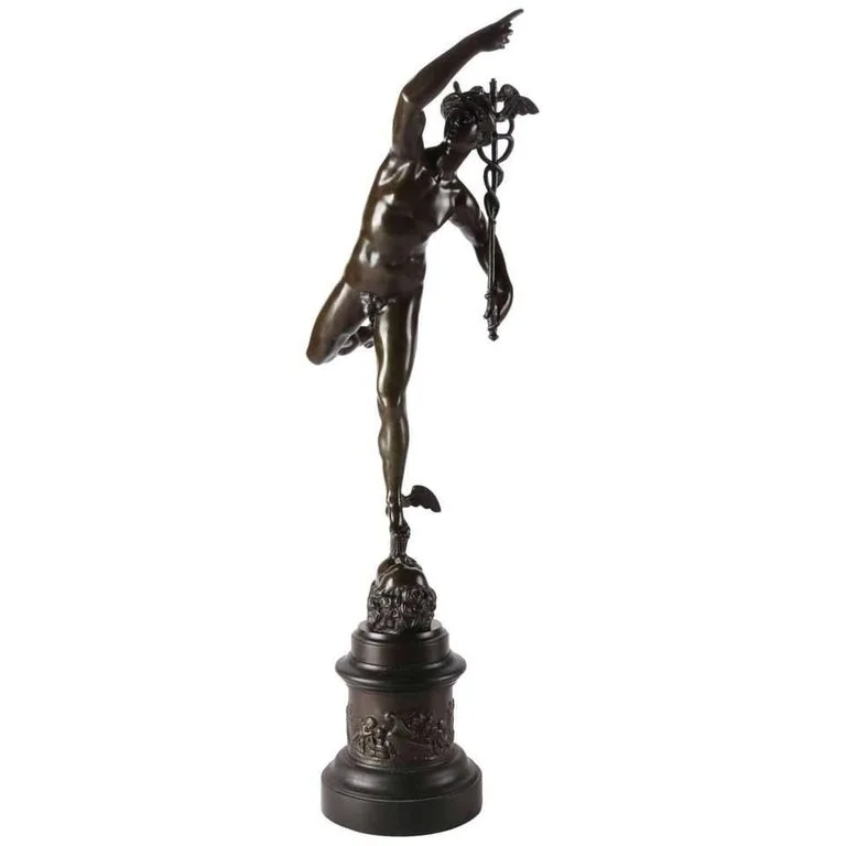 God Hermes statue in Bronze 20th century France