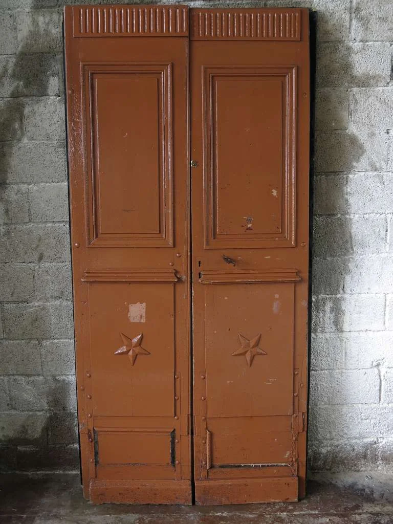 French antique wood doors 19th century France