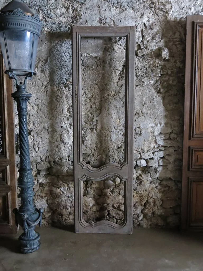 French antique wood door open panel Louis XV Style 19th century France
