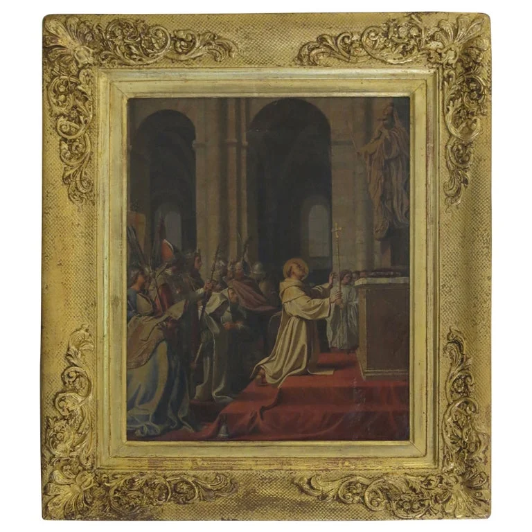 German museum quality painting signed wood frame 19th century