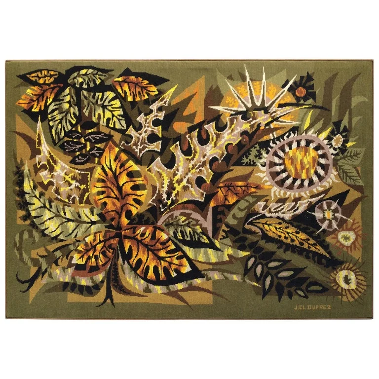 French modern tapestry signed 20th century France