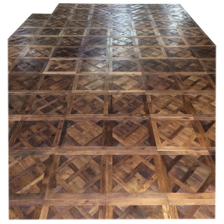 French antique Parquet de France style oak 18th century France