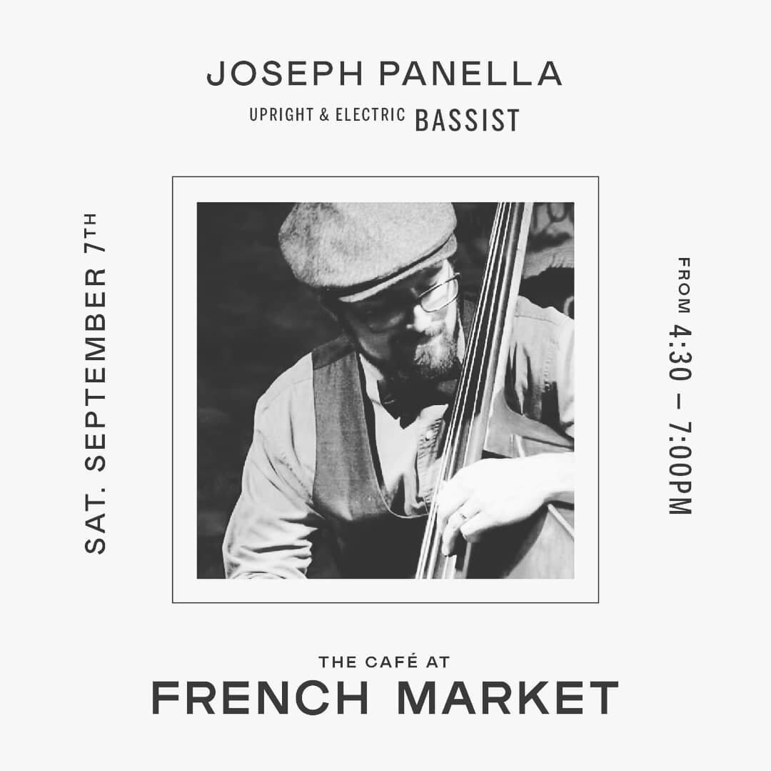 This Saturday I am at the @frenchmarketkc from 4:30-7pm with @adamlarsonjazz and @mattvillinger! Bring out the family (family friendly) and enjoy a great evening with us!..
.
No cover charge.
.
.
.
#repost #frenchmarketkc #kcmusic #kclivemusic #kc #k