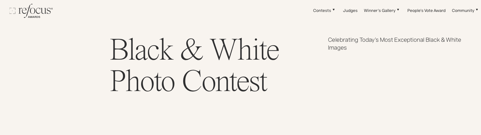 reFocus Black and White Photo Contest